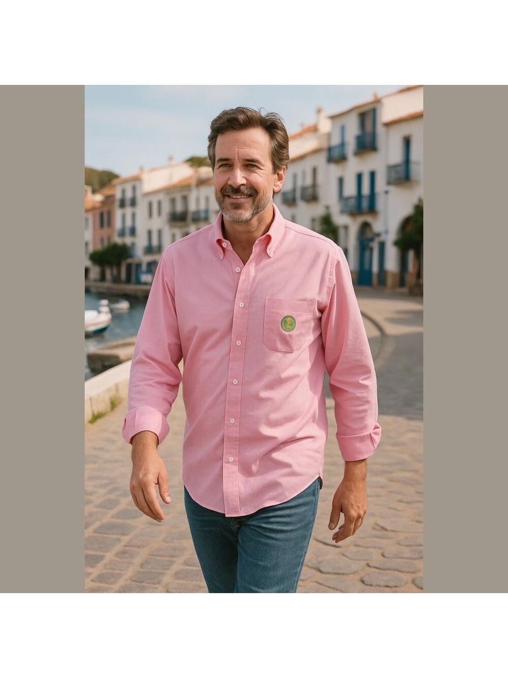 VTG SCOTLAND YARD OXFORD BAG PINK CHAMBRAY BUTTON-DOWN SHIRT ECLECTIC GRANDPA XL